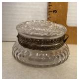 Cut crystal powder box Cut crystal powder box
