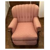 Pink upholstered armchair Pink upholstered armchair
