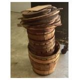 Stack of baskets and some lids Stack of baskets and some lids