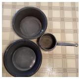 Graniteware pots and pans Graniteware pots and pans