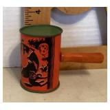 Vintage Halloween tin litho noisemaker Vintage Halloween tin litho noisemaker