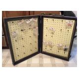 Vintage pegboard box with contents Vintage pegboard box with contents