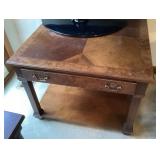 26' x 26' end table with burled trim 26' x 26' end table with burled trim