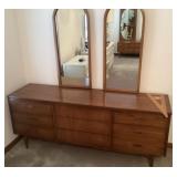 Double mirrored MCM dresser --6 feet wide Double mirrored MCM dresser --6 feet wide