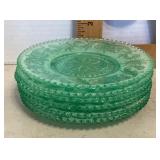 6 Indiana Glass sandwich plates 6 Indiana Glass sandwich plates