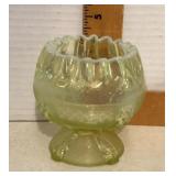 Vaseline glass rose bowl Vaseline glass rose bowl
