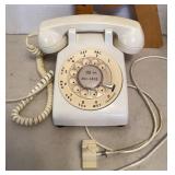 White rotary desk phone White rotary desk phone