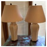 Pair of tall table lamps Pair of tall table lamps