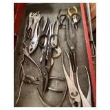 Collection of pliers and snips Collection of pliers and snips