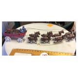 Clydesdale cast iron 8-horse beer wagon
