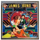 James Bond framed pinball front 26x26