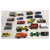 Group of Matchbox style cars
