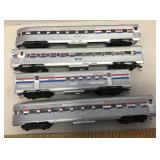 4 Amtrak train cars