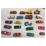 Group of Hot Wheels and Matchbox cars