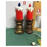 Pair of Empire Plastics blow mold candles