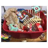 Tote of Christmas items