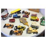 Group of toy cars and vehicles