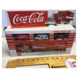 NEW Coca-Cola 4-piece truck set