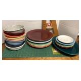 Fiesta plates and bowls