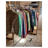 Women's clothes (mostly size S) and rolling rack Women's clothes (mostly size S) and rolling rack