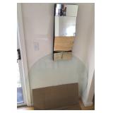 Glass table top & mirrored wall decor Glass table top & mirrored wall decor