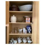 Contents of upper kitchen cabinet Contents of upper kitchen cabinet