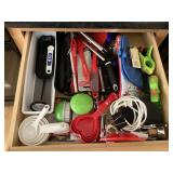Contents of kitchen gadget drawer Contents of kitchen gadget drawer