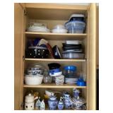 Contents of upper kitchen cabinet Contents of upper kitchen cabinet