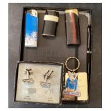 Lighters, cufflinks, Spuds keychain, etc. Lighters, cufflinks, Spuds keychain, etc.