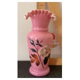 Ruffled cased glass vase Ruffled cased glass vase