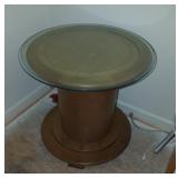 Round side table with glass top Round side table with glass top