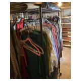 Women's clothes plus rolling rack Women's clothes plus rolling rack