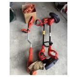 3 electric weed eaters and extension cords 3 electric weed eaters and extension cords