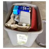 Tote full of paint supplies Tote full of paint supplies