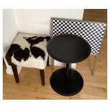 TV tray, side table, cowhide stool TV tray, side table, cowhide stool
