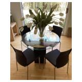 Glass top table & 4 chairs Glass top table & 4 chairs