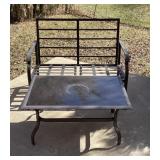 Patio loveseat & table Patio loveseat & table