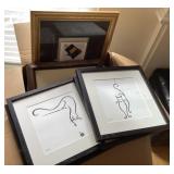 Box of framed art Box of framed art