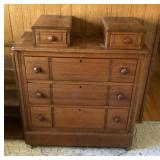 Antique 3-drawer dresser with detached glove boxes