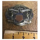 US Constitution 200th Anniversary belt buckle