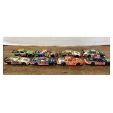8 diecast race cars 1:64
