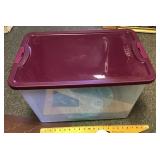 Homz clear storage tote with locking lid