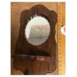 Pine shelf with mirror