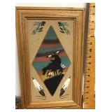 Signed Southwest sand art "End of the Trail"