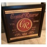 33" square framed Grand Reserve wine art