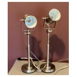 Pair of adjustable bedside lamps