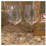 2 Tiffany & Co wine glasses