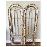 Pair of arched window frames