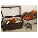 Storage trunk, tote, plant stand, fall decor