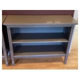 Gray bookcase